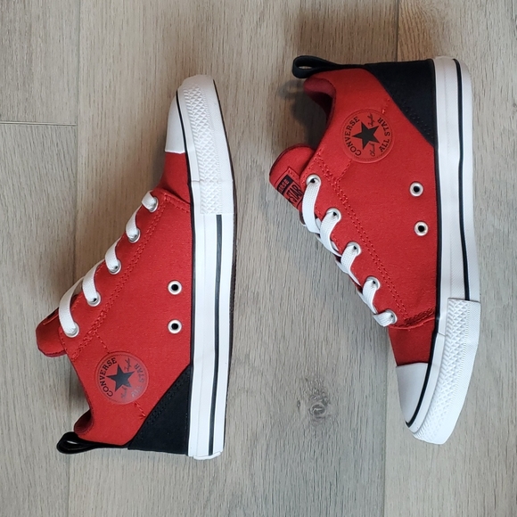 Converse All Star Red Junior Sneakers - Picture 2 of 7